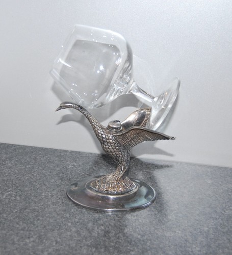 Cognac glas wärmer versilbert - glas,