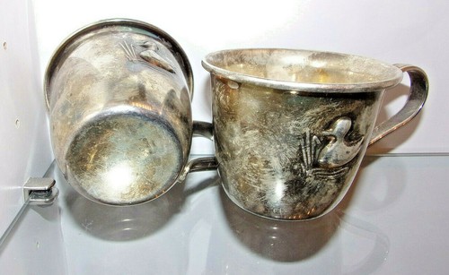Zwei versilberte metallbecher - versilberte,