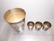 50er J. 4 versilberte Becher