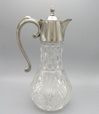 Karaffe - Glas / versilbert -