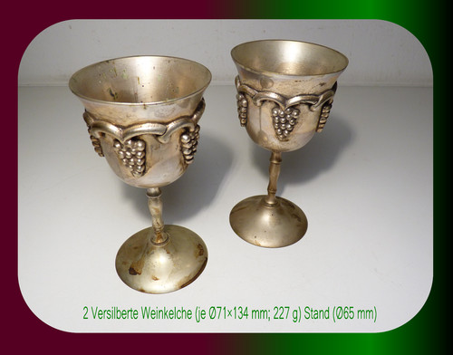 Weinkelche versilbert - weinkelche,