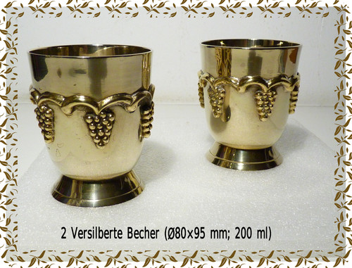 Versilberte becher je 331 - versilberte,