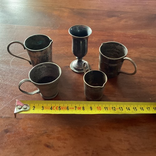 Versilberte becher alt - 5,