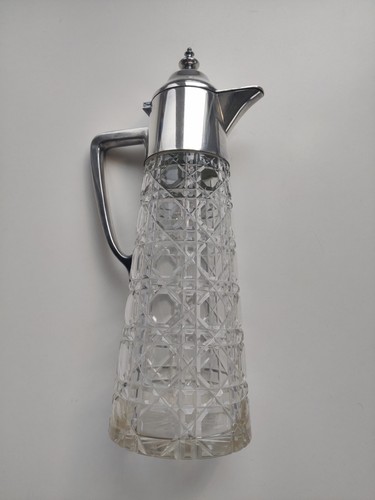 Antike glas karaffe versilbert - antike,
