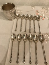 12 VERSILBERTE GEPUNZTE