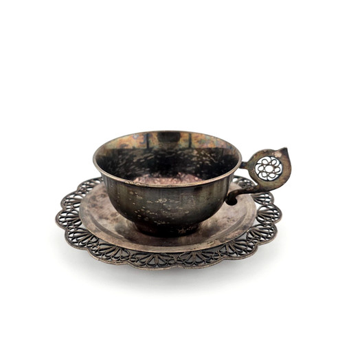 Vintage tassen versilbert - vintage,